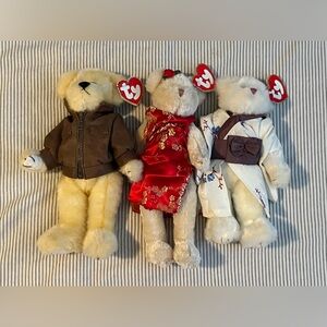 Ty Plush Bear Trio